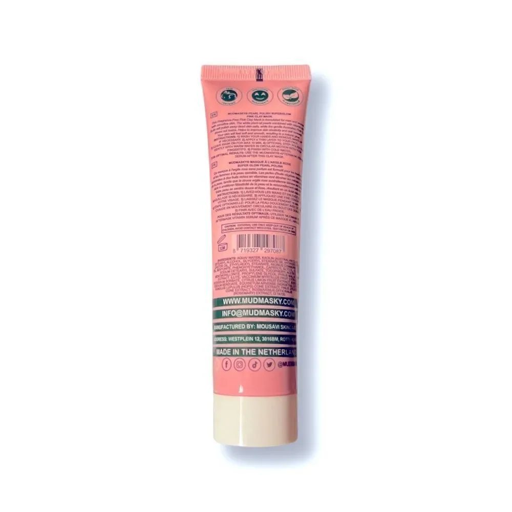 Mudmasky Pearl Polish Super Glow Pink Clay Mask